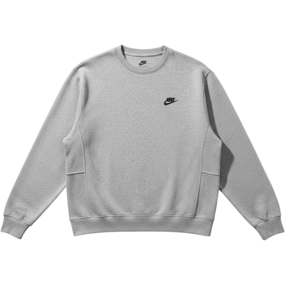 Nike Sportswear Essential Crewneck Sweatshirt Heather Gray Fleece Pullover Small